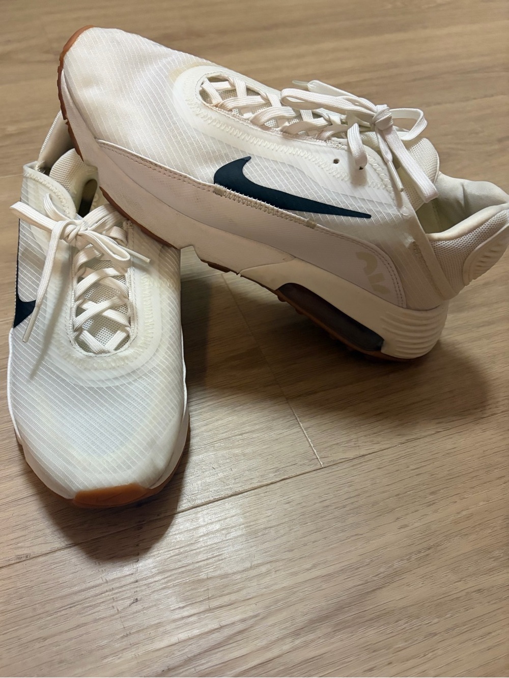 Nike Air Max 2090 Twist Sneakers in Fossil Gum Summit White (CW8610-100)